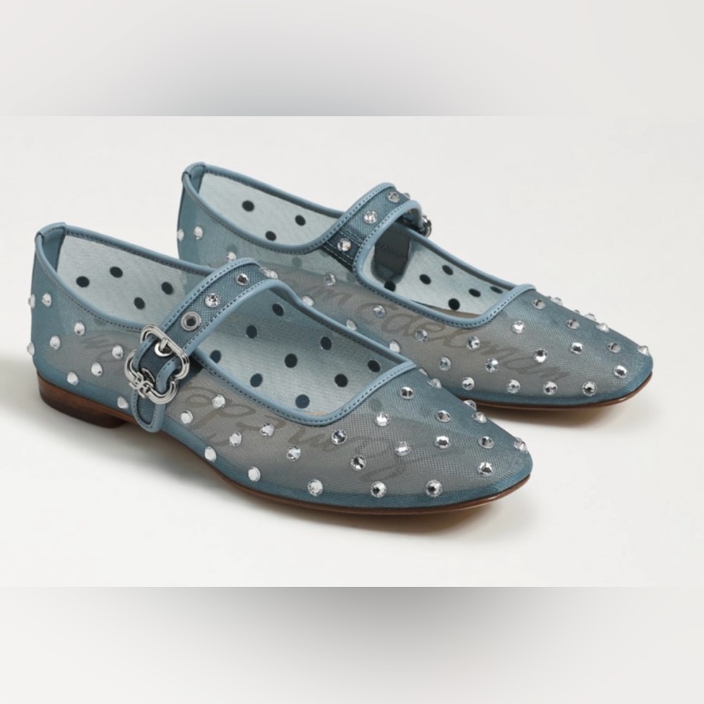 Sam Edelman Michaela Shine Blue Mesh Shoes Size 11 M